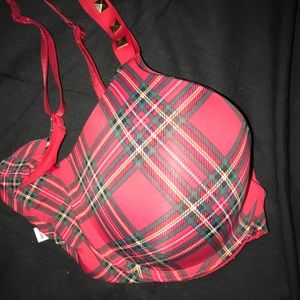 Victoria’s Secret Plaid Red Push Up Bra
